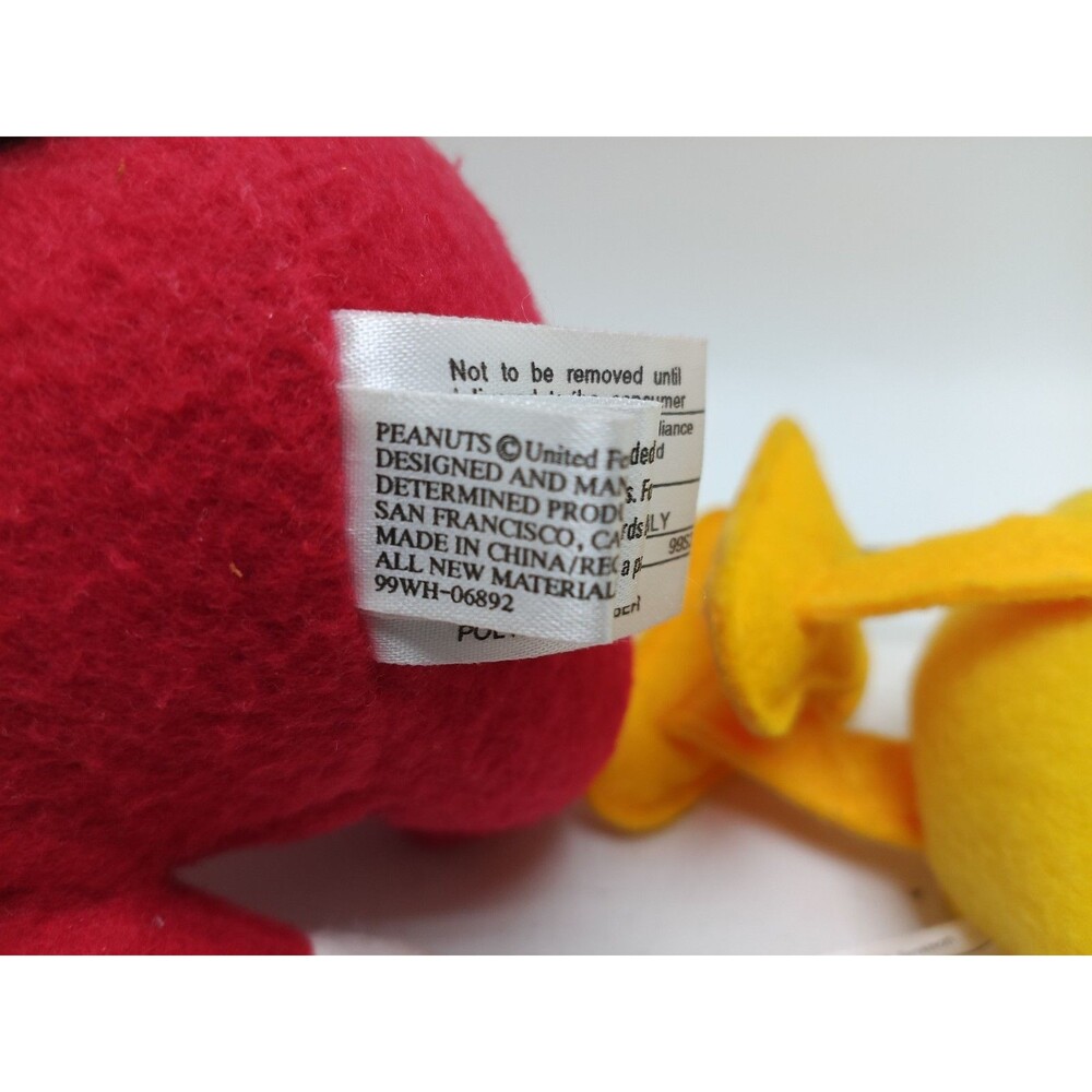 2 Peanuts Valentines Day Snoopy & Woodstock Plush Whitman's - Picture 10 of 10
